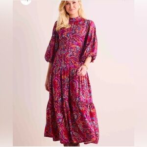 Floral midi dress size Large